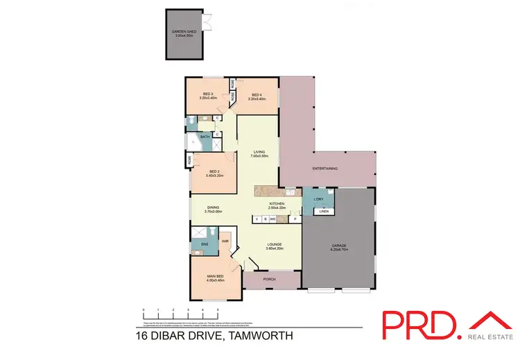 Floorplan of Homely house listing, 16 Dibar Drive, Tamworth NSW 2340