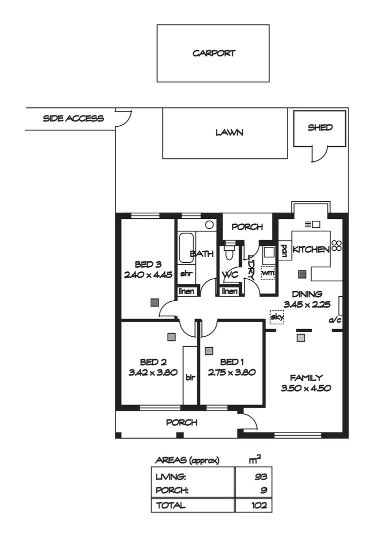 Floorplan of Homely unit listing, 2/1 Otoma Street, Paralowie SA 5108