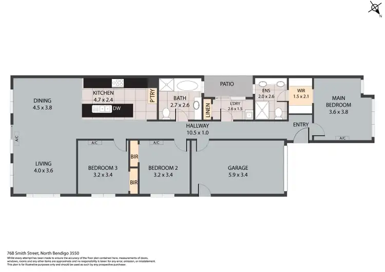 Floorplan of Homely house listing, 76B Smith Street, North Bendigo VIC 3550