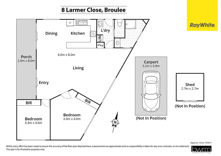 Floorplan of Homely house listing, 8 Larmer Close, Broulee NSW 2537