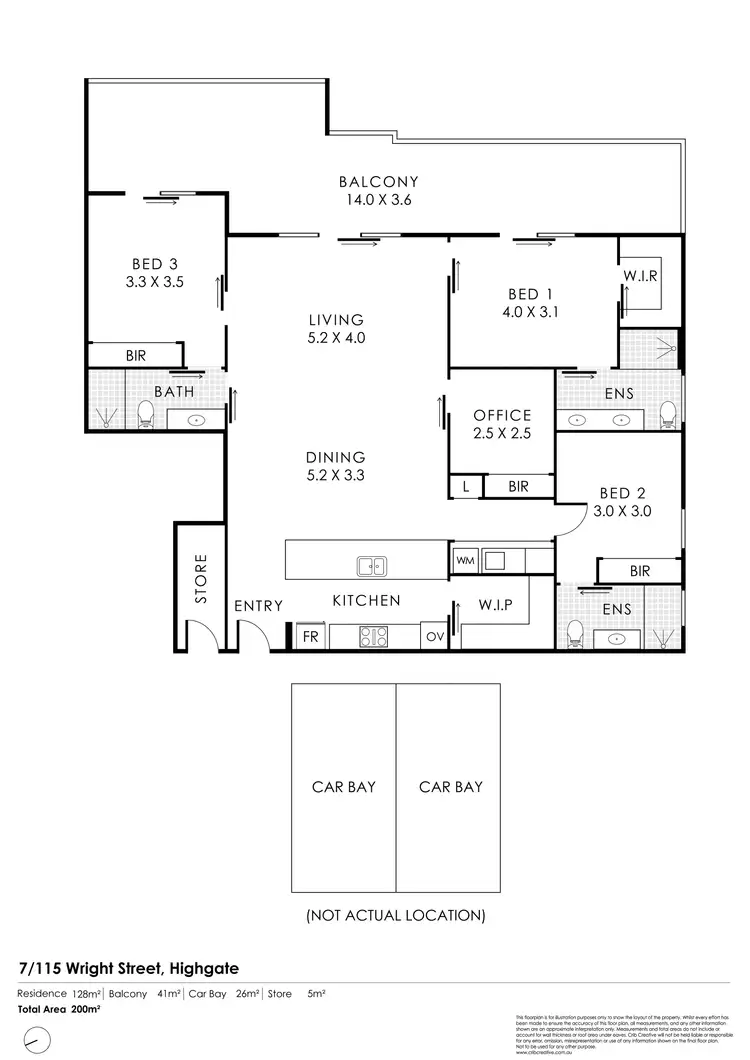 Floorplan of Homely apartment listing, 7/115 Wright Street, Highgate WA 6003