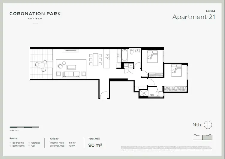 Floorplan of Homely apartment listing, 21/12 CORONATION PARADE, Enfield NSW 2136