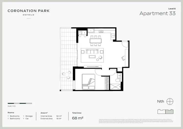 Floorplan of Homely apartment listing, 33/12 CORONATION PARADE, Enfield NSW 2136