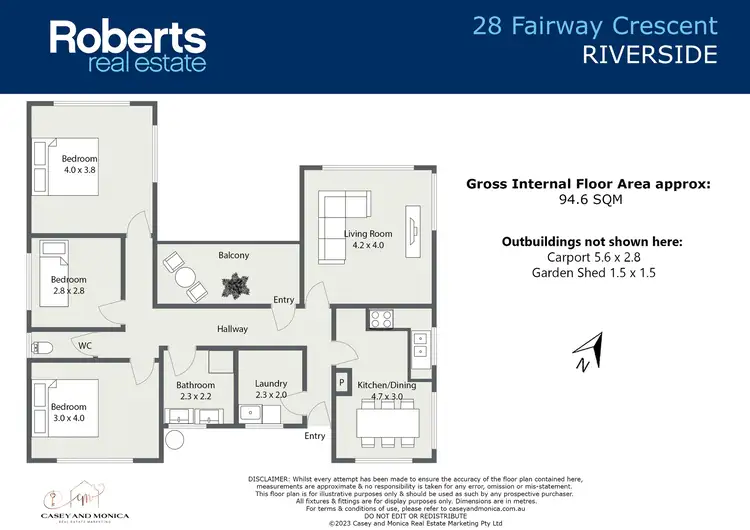 Floorplan of Homely house listing, 28 Fairway Crescent, Riverside TAS 7250
