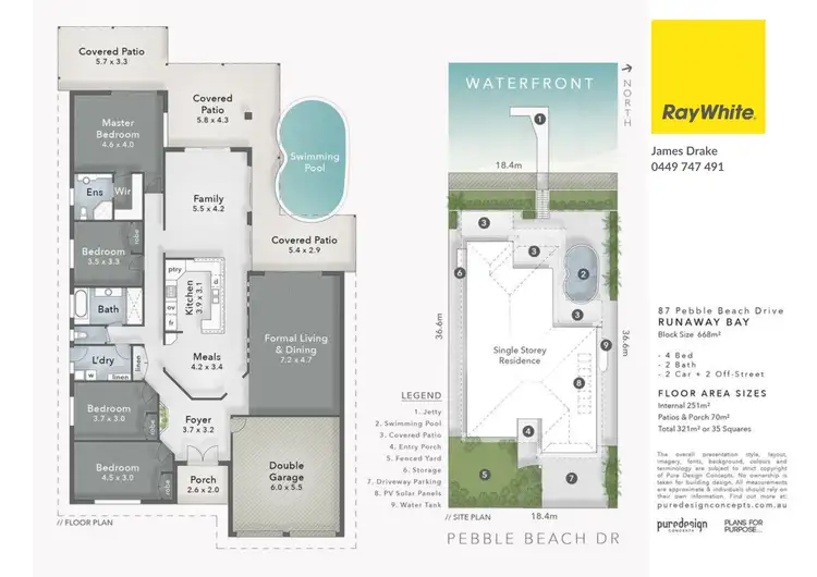 Floorplan of Homely house listing, 87 Pebble Beach Drive, Runaway Bay QLD 4216