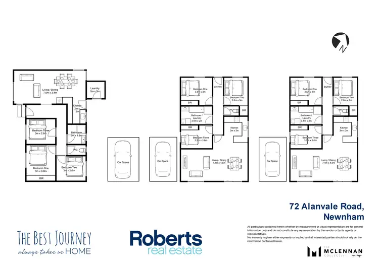 Floorplan of Homely block of units listing, 72 Alanvale Road, Newnham TAS 7248