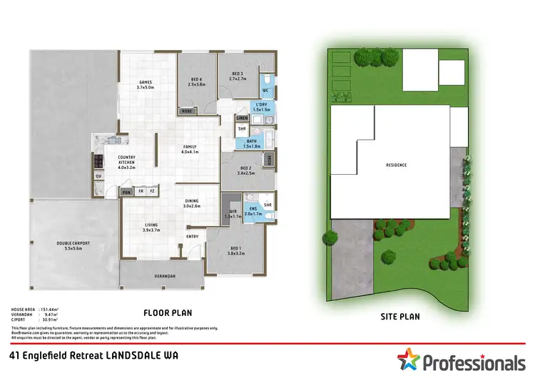 Floorplan of Homely house listing, 41 Englefield Retreat, Landsdale WA 6065