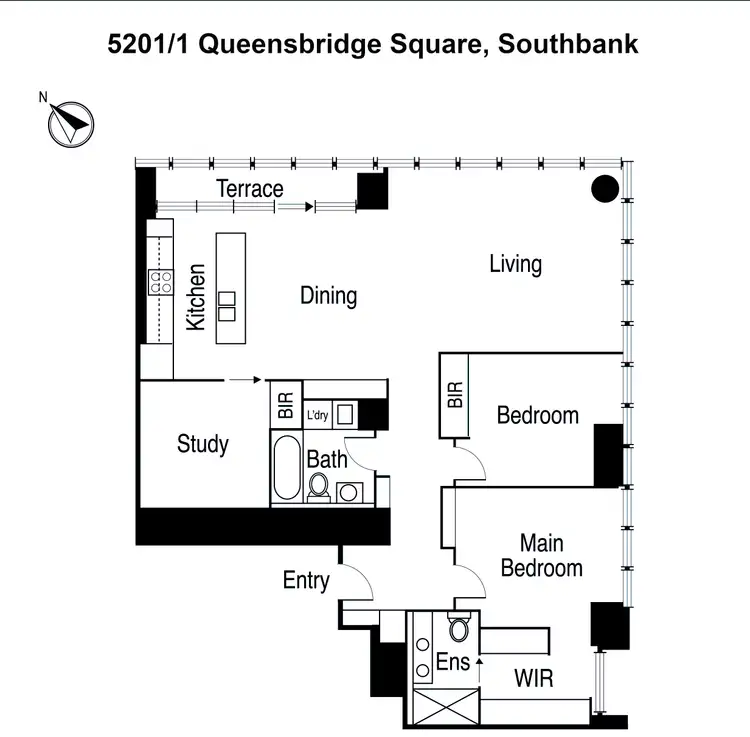 Floorplan of Homely apartment listing, 5201/1 Queensbridge Square, Southbank VIC 3006