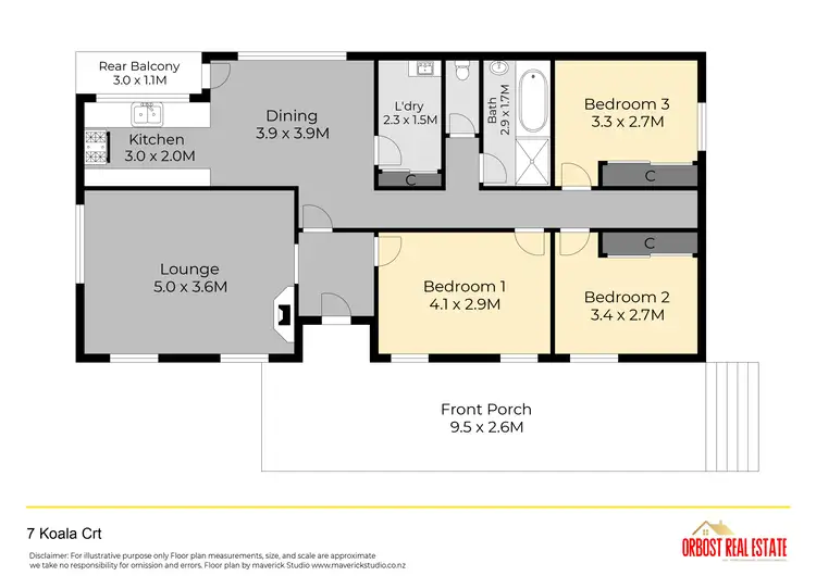Floorplan of Homely house listing, 7 KOALA COURT, Orbost VIC 3888