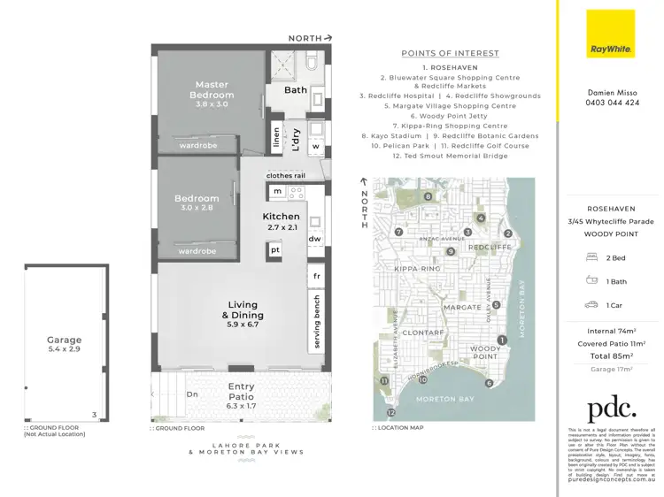 Floorplan of Homely unit listing, 3/45 Whytecliffe Parade, Woody Point QLD 4019