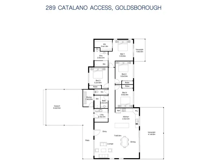 Floorplan of Homely house listing, 289 Catalano Access, Goldsborough QLD 4865