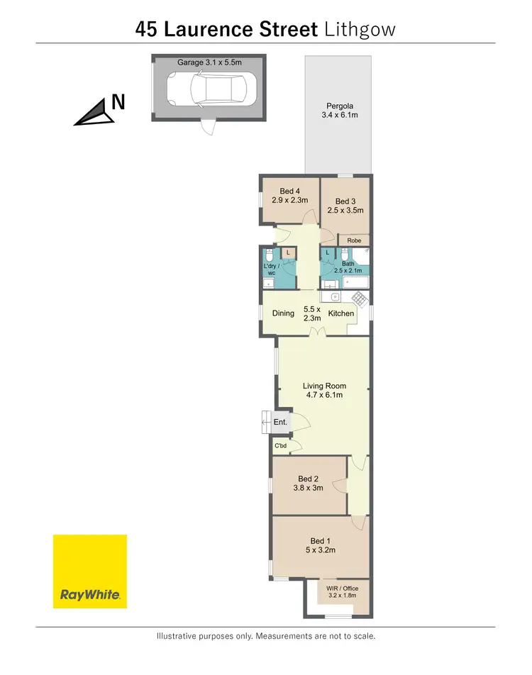 Floorplan of Homely house listing, 45 Laurence Street, Lithgow NSW 2790