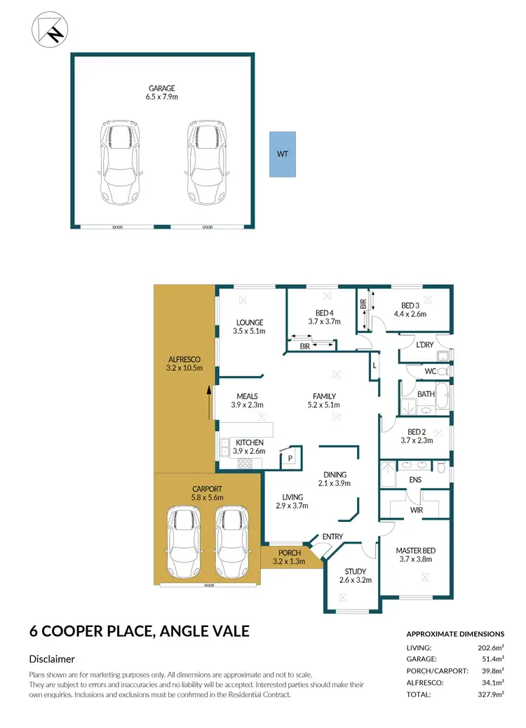 Floorplan of Homely house listing, 6 Cooper Place, Angle Vale SA 5117
