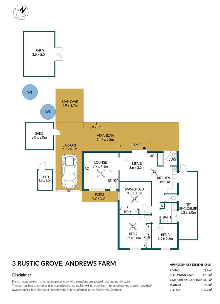 Floorplan of Homely house listing, 3 Rustic Grove, Andrews Farm SA 5114