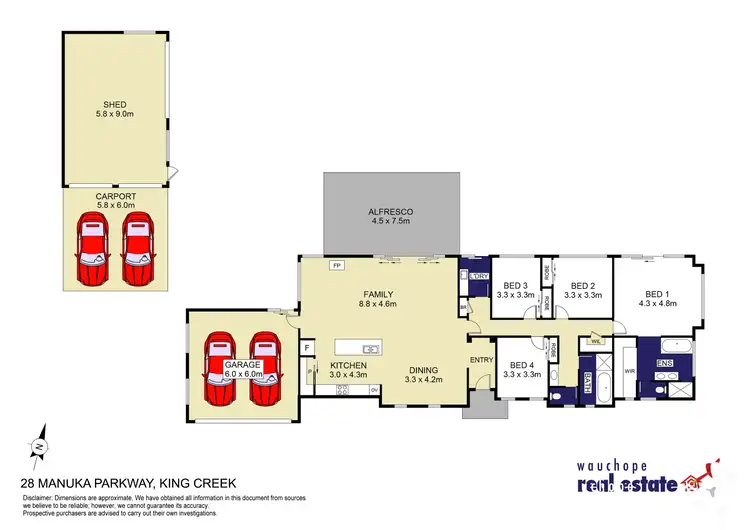 Floorplan of Homely rural property listing, 28 Manuka Parkway, King Creek NSW 2446