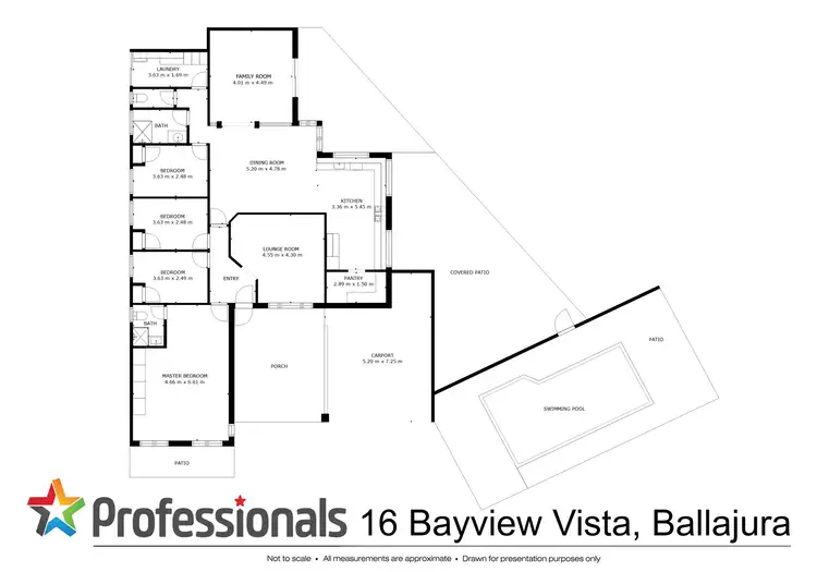 Floorplan of Homely house listing, 16 Bayview Vista, Ballajura WA 6066
