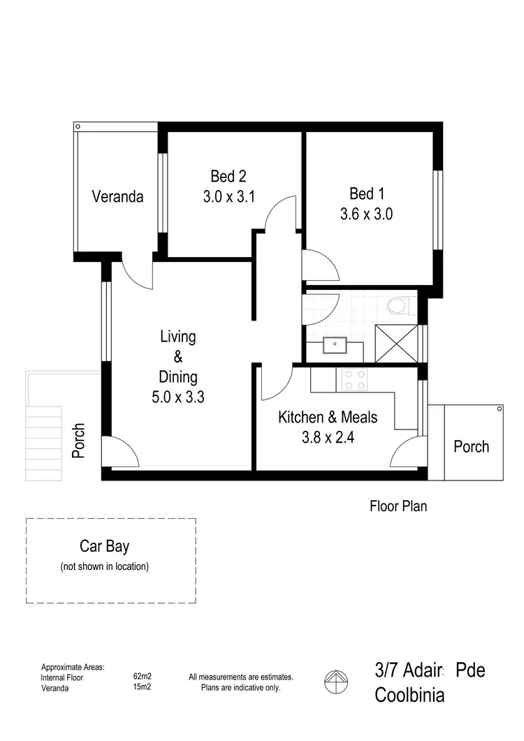 Floorplan of Homely apartment listing, 3/7 Adair Parade, Coolbinia WA 6050