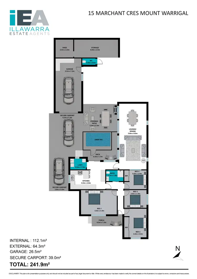 Floorplan of Homely house listing, 15 Marchant Crescent, Mount Warrigal NSW 2528