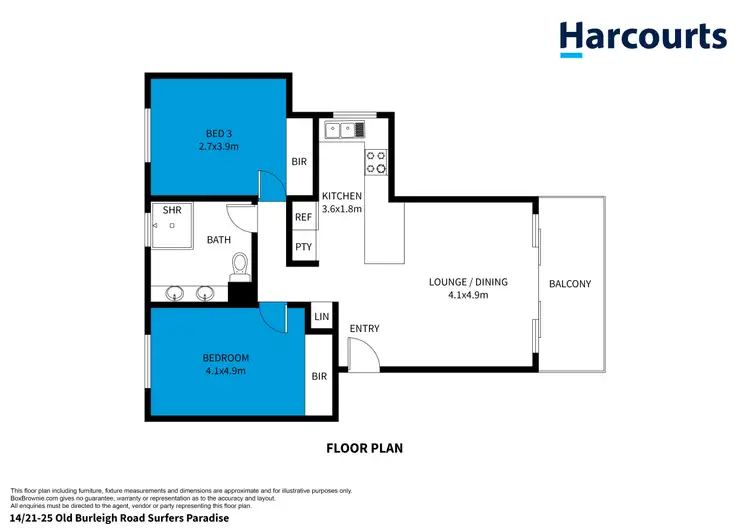 Floorplan of Homely apartment listing, 14/21-25 Old Burleigh Road, Surfers Paradise QLD 4217