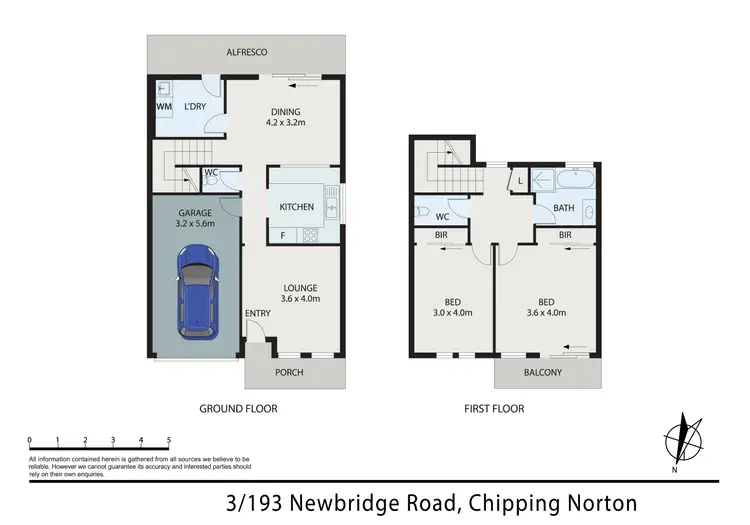 Floorplan of Homely townhouse listing, 3/193 Newbridge Road, Chipping Norton NSW 2170