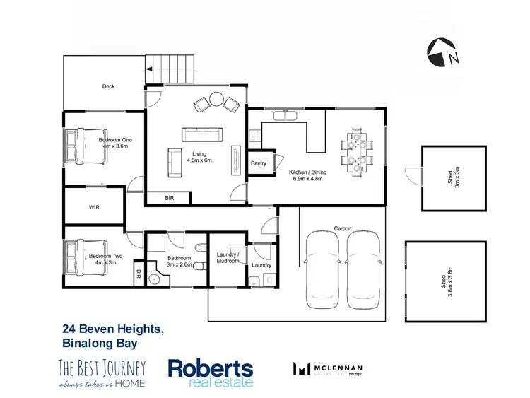 Floorplan of Homely house listing, 24 Beven Heights, Binalong Bay TAS 7216