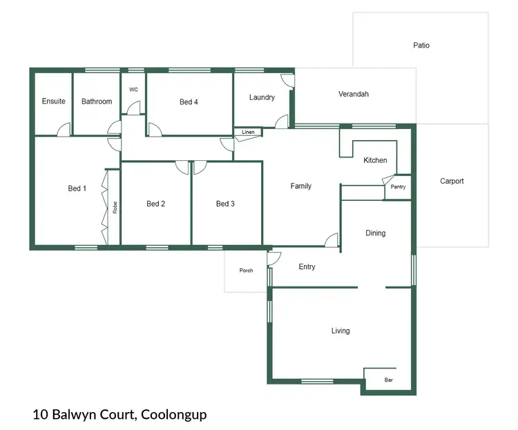 Floorplan of Homely house listing, 10 Balwyn Court, Cooloongup WA 6168