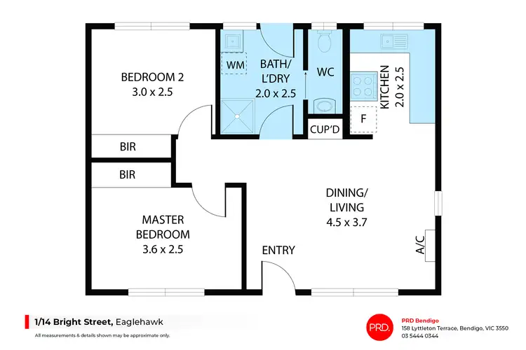 Floorplan of Homely house listing, 1/14 Bright Street, Eaglehawk VIC 3556