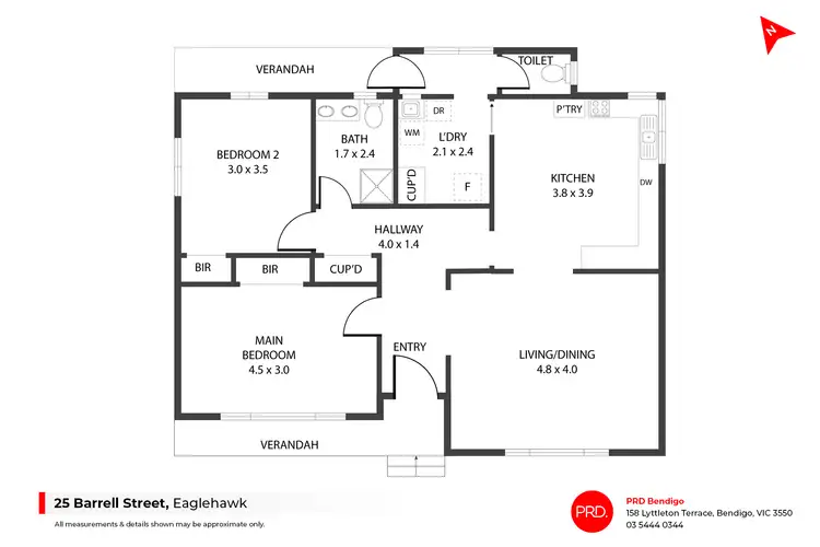 Floorplan of Homely house listing, 25 Barrell Street, Eaglehawk VIC 3556