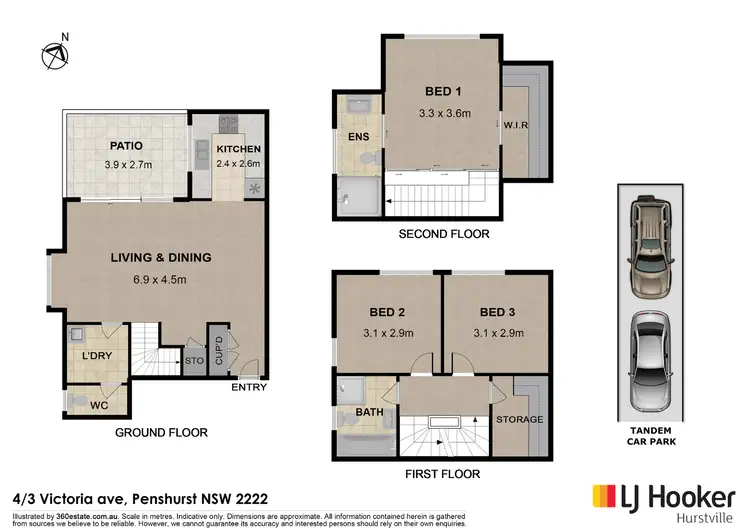 Floorplan of Homely townhouse listing, 4/3 Victoria Avenue, Penshurst NSW 2222