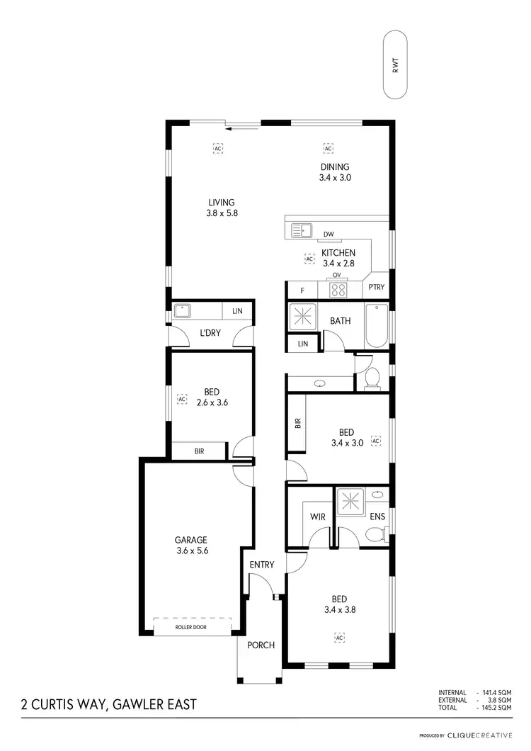 Floorplan of Homely house listing, 2 Curtis Way, Gawler East SA 5118