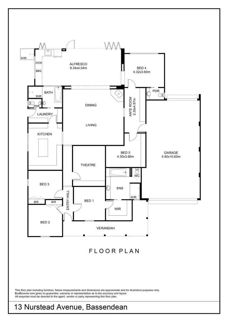 Floorplan of Homely house listing, 13 Nurstead Avenue, Bassendean WA 6054