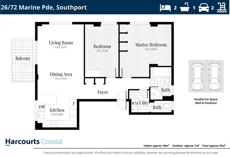 Floorplan of Homely apartment listing, 26/72 Marine Parade, Southport QLD 4215