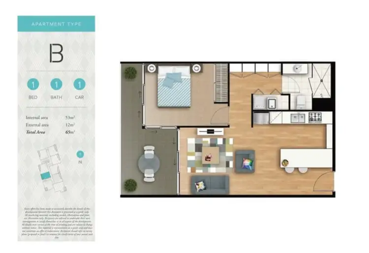 Floorplan of Homely house listing, 608/112 Palm Meadows Drive, Carrara QLD 4211