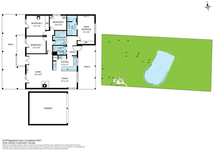 Floorplan of Homely rural property listing, 270 Fitzpatrick Lane, Carngham VIC 3351