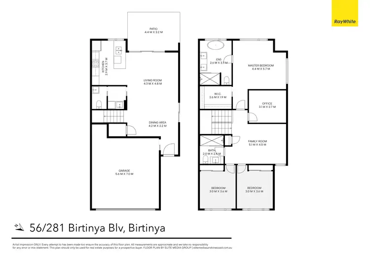 Floorplan of Homely townhouse listing, 56/281 Birtinya Boulevard, Birtinya QLD 4575