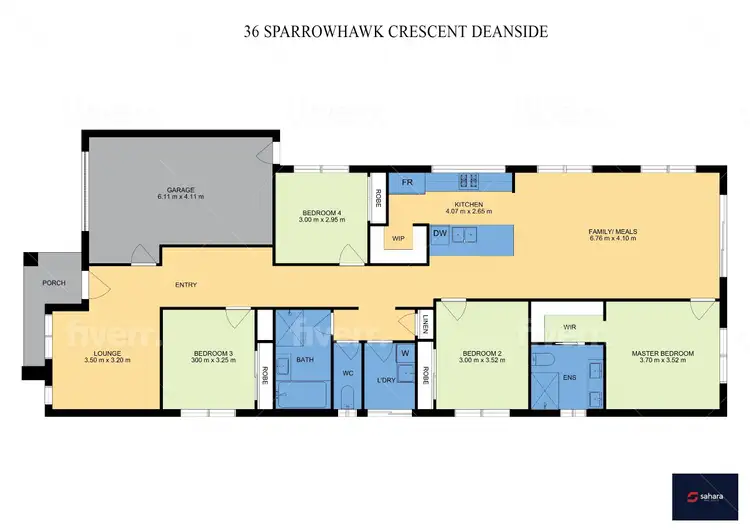 Floorplan of Homely house listing, 36 Sparrowhawk Crescent, Deanside VIC 3336