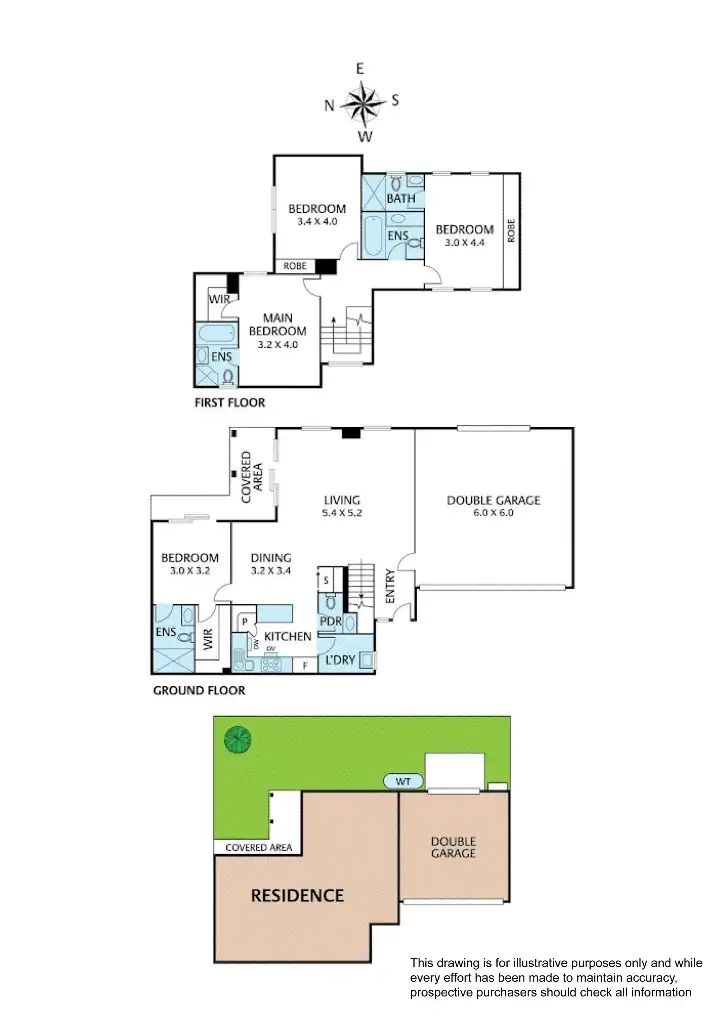 Floorplan of Homely townhouse listing, 2/306 Blackburn Road, Glen Waverley VIC 3150