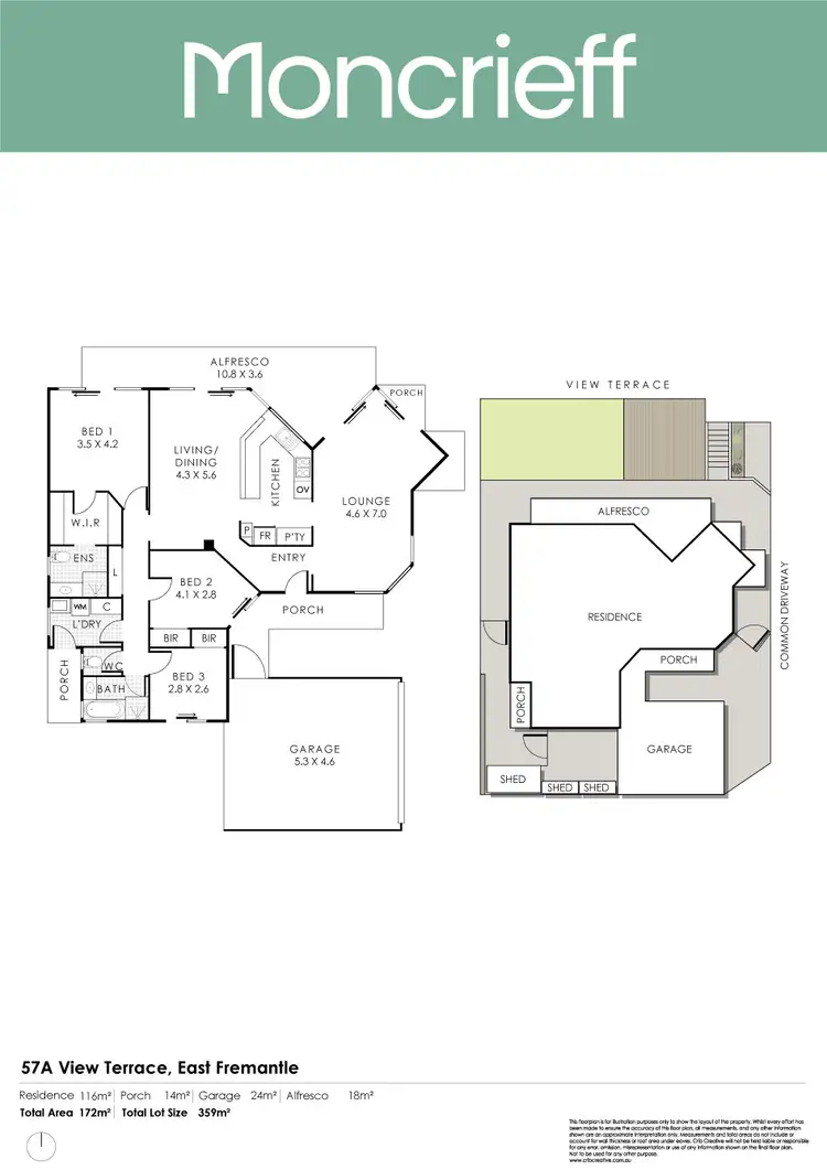 Floorplan of Homely house listing, 57A View Terrace, East Fremantle WA 6158