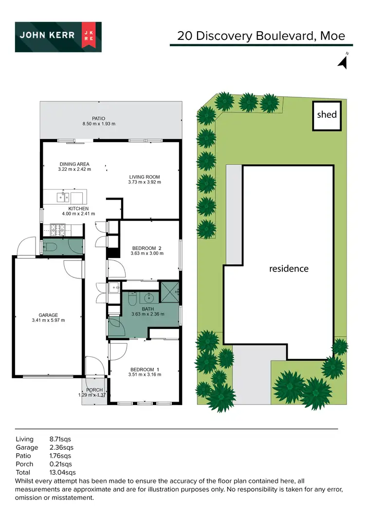 Floorplan of Homely townhouse listing, 20 Discovery Boulevard, Moe VIC 3825