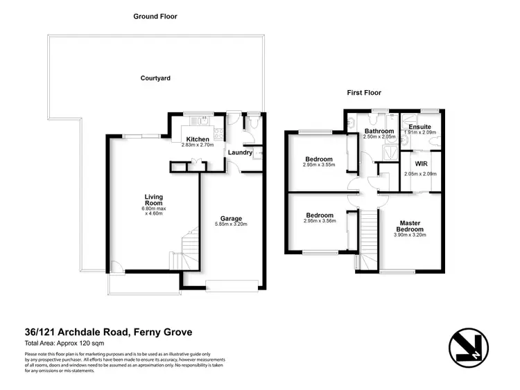 Floorplan of Homely townhouse listing, 36/121 Archdale Road, Ferny Grove QLD 4055