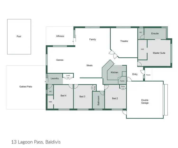 Floorplan of Homely house listing, 13 Lagoon Pass, Baldivis WA 6171