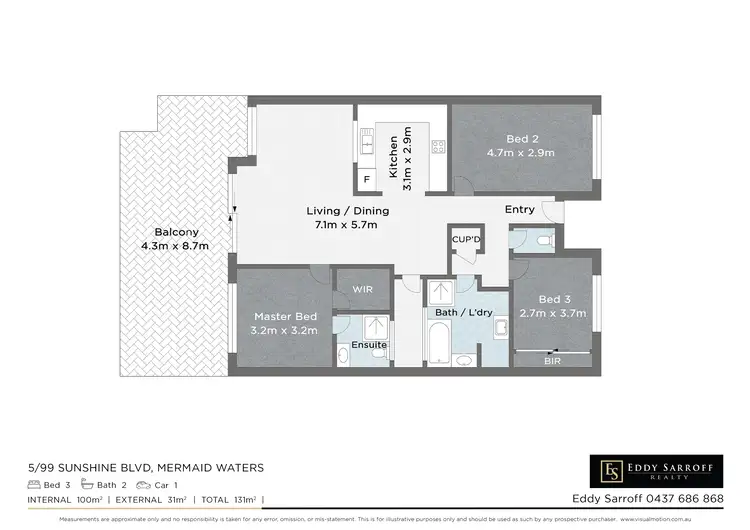Floorplan of Homely villa listing, 5/99-103 Sunshine Boulevard, Mermaid Waters QLD 4218