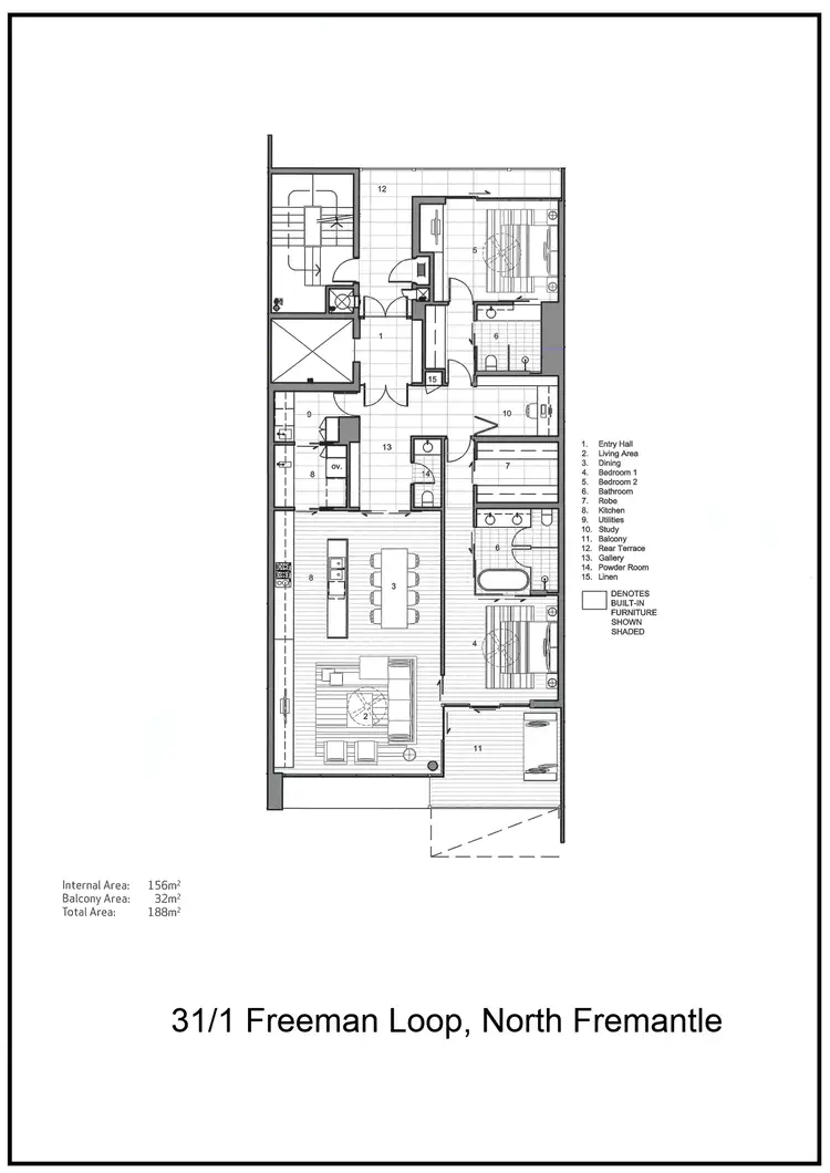 Floorplan of Homely apartment listing, 31/1 Freeman Loop, North Fremantle WA 6159