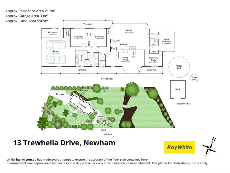 Floorplan of Homely house listing, 13 Trewhella Drive, Newham VIC 3442