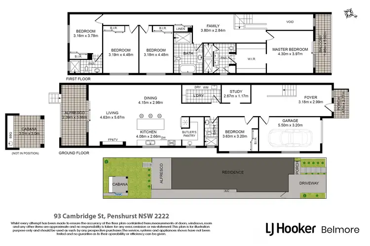 Floorplan of Homely semi-detached listing, 93 Cambridge Street, Penshurst NSW 2222