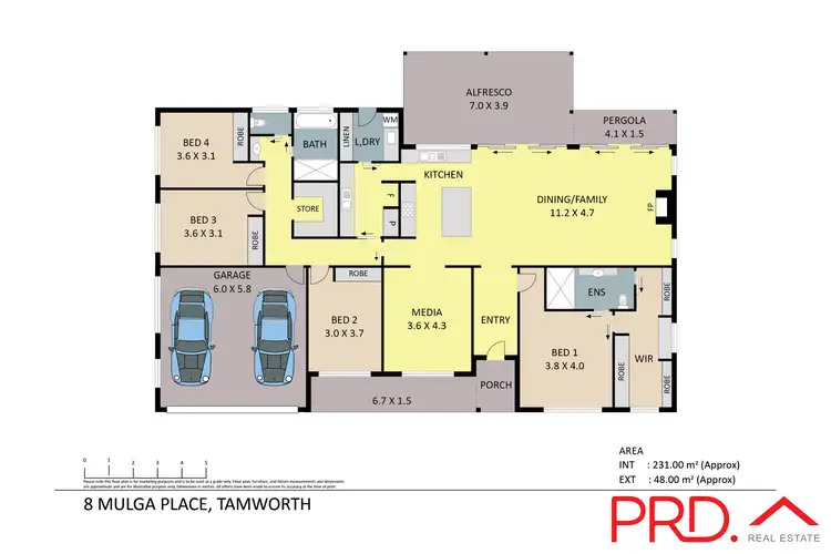 Floorplan of Homely house listing, 8 Mulga Place, Tamworth NSW 2340