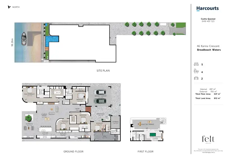 Floorplan of Homely house listing, 46 Karina Crescent, Broadbeach Waters QLD 4218
