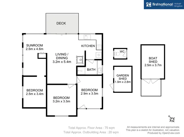Floorplan of Homely house listing, 16 Victoria Avenue, Dennes Point TAS 7150