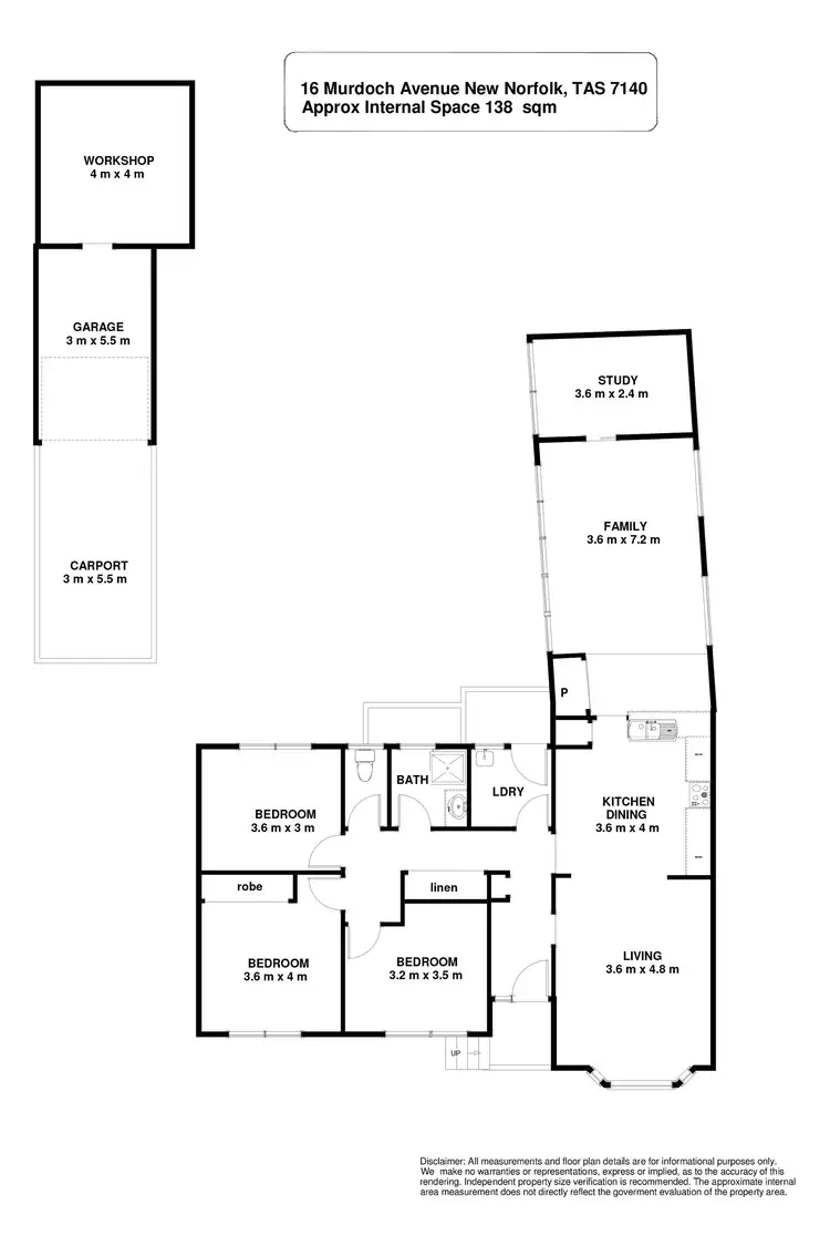 Floorplan of Homely house listing, 16 Murdoch Avenue, New Norfolk TAS 7140