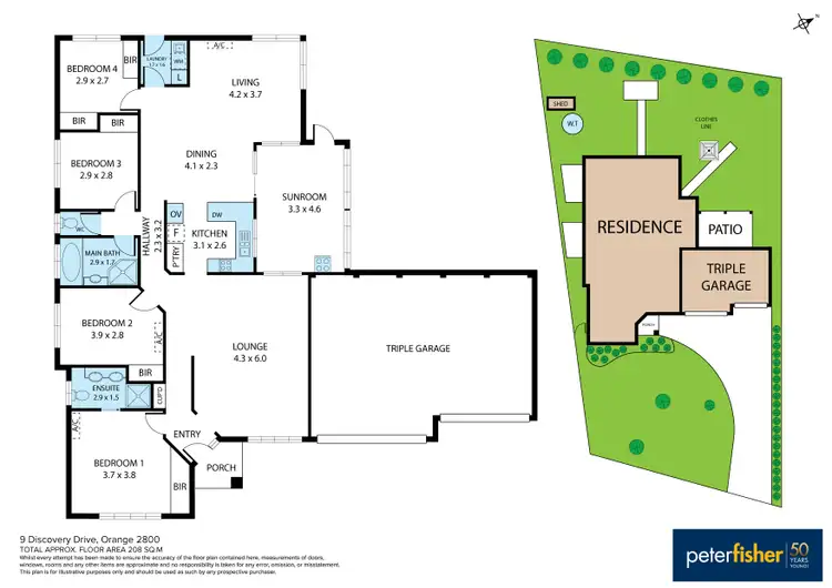 Floorplan of Homely house listing, 9 Discovery Drive, Orange NSW 2800